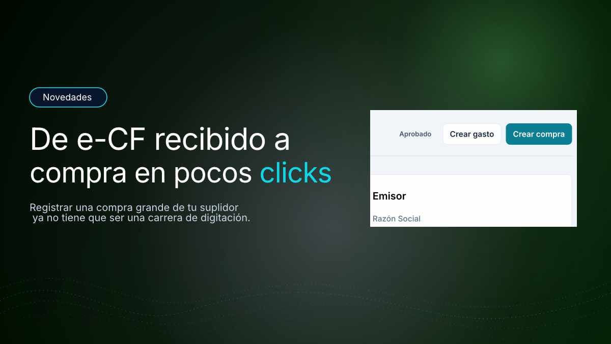 Compra creada desde un e-CF recibido en Alante Digital