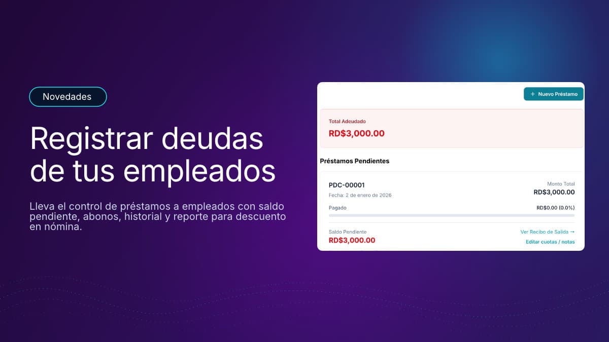 Registrar deudas de los empleados