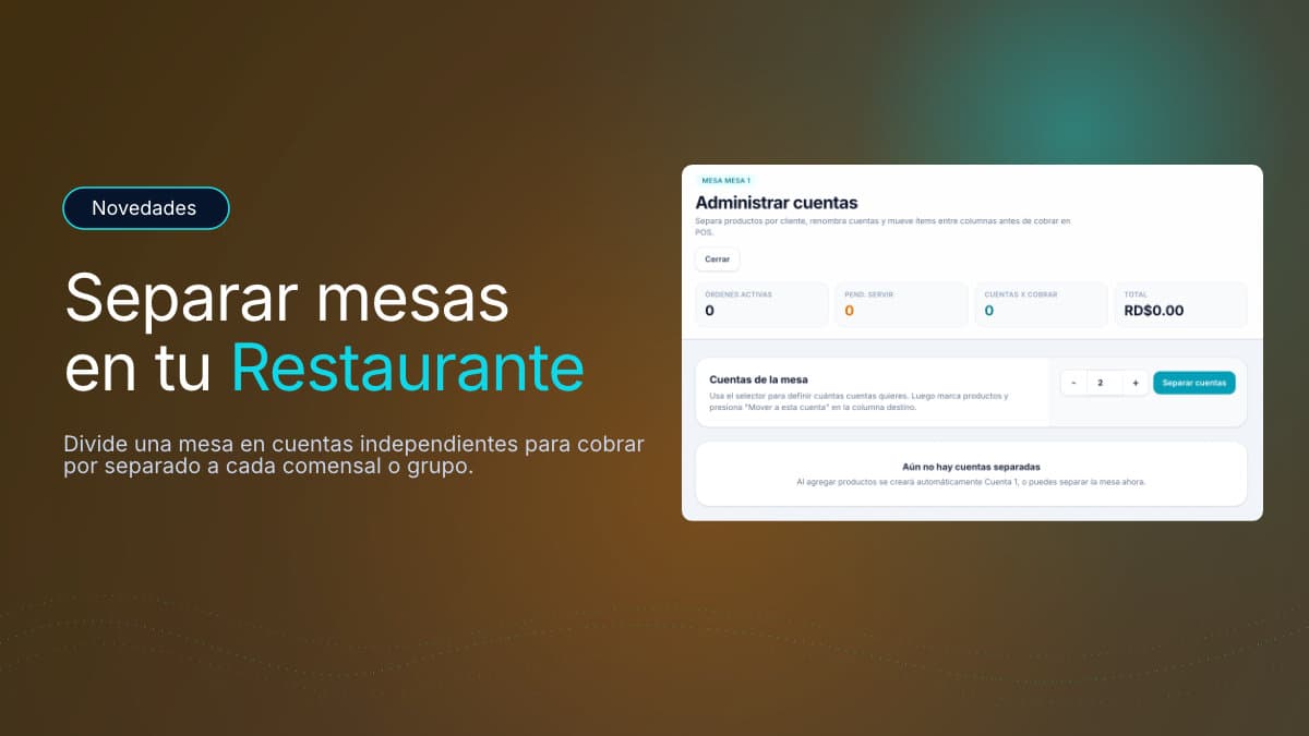 Separar mesas en el restaurante